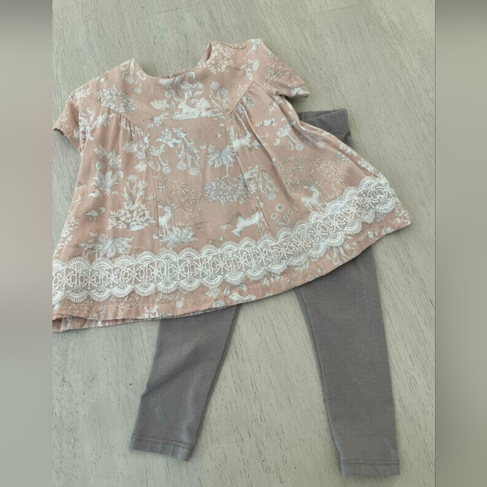 Shabby chic top & pant set 12m
